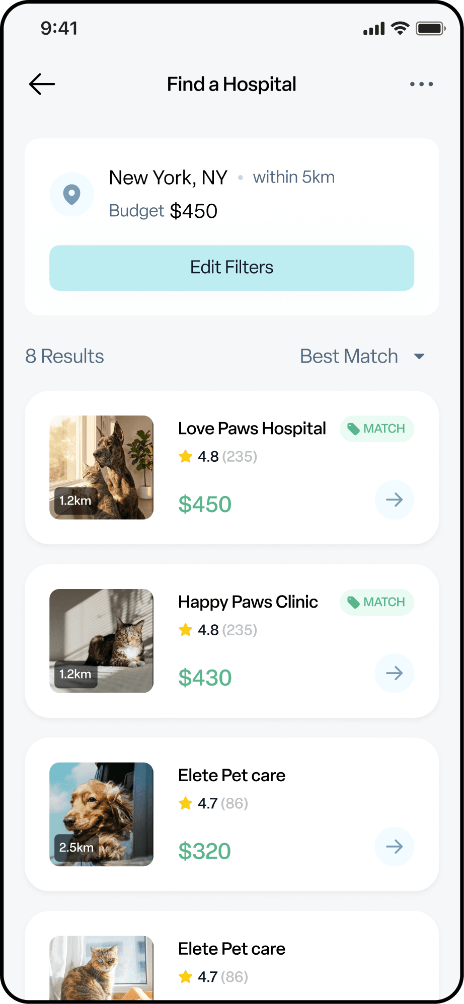 App list view